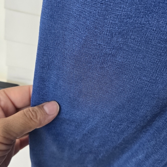 Fashion Nova Silky Smooth Slinky Maxi Dress - Royal Blue Button Up Sz M - Picture 7 of 11